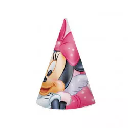 Párty papírová čepička růžová Minnie 6ks - Cakesicq