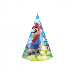 Párty papírová čepička Mario 6ks - Cakesicq