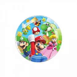 Párty papírové talíře 22cm 10ks Mario - Cakesicq