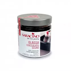 Zrcadlová poleva tmavá čokoláda 350g - Saracino