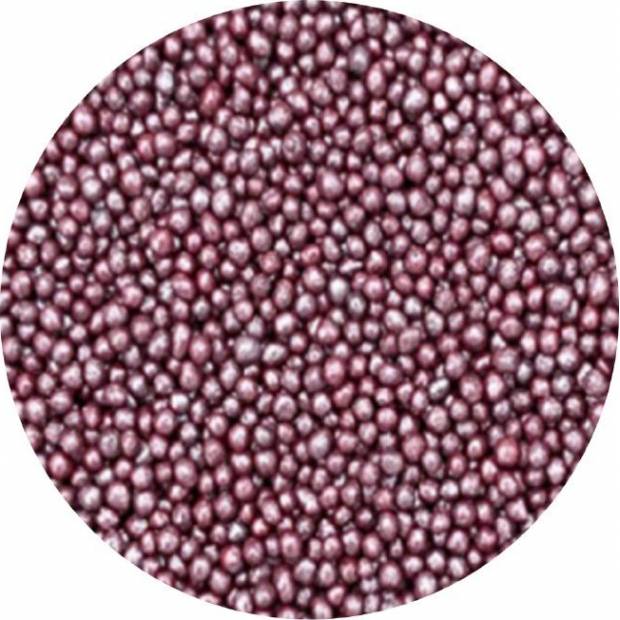 Cukrové perličky metalické tmavě růžové 2mm 80g - I LOVE CAKES