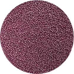 Cukrové perličky metalické tmavě růžové 2mm 80g - I LOVE CAKES