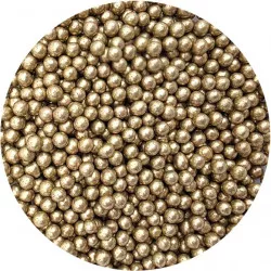 Cukrové perličky metalické zlaté 5mm 80g - I LOVE CAKES