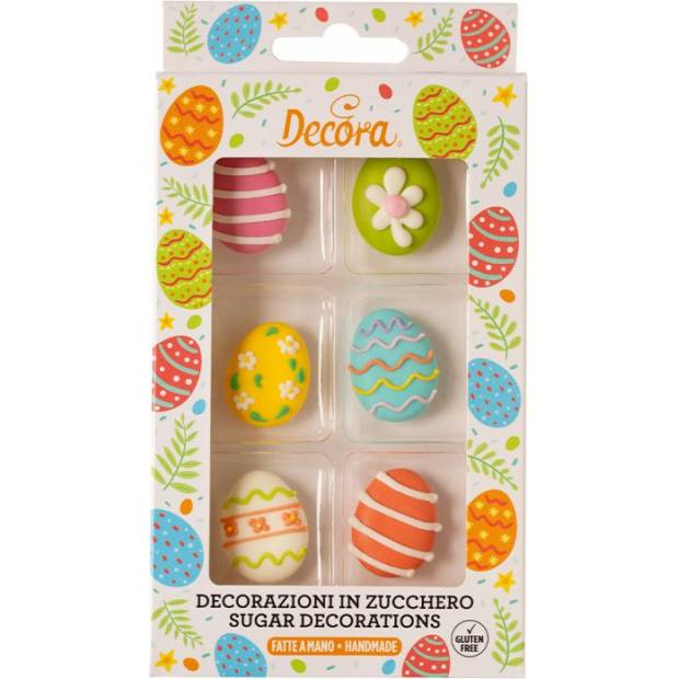Cukrová dekorace velikonoce, 6ks - Decora