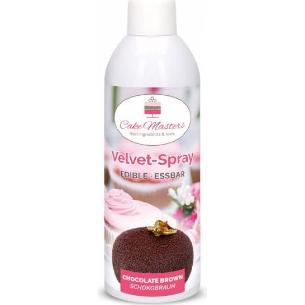 Velvet sprej čoko hnědá, 400g - Cake Masters