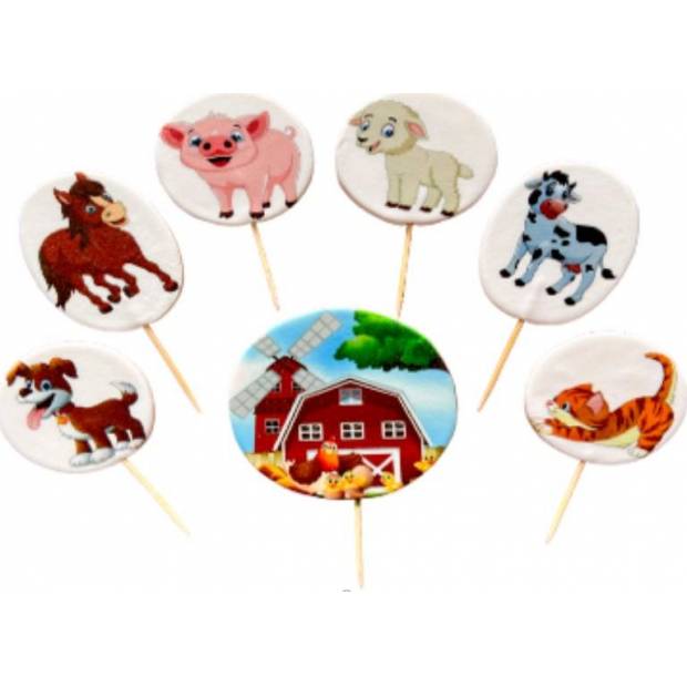 Cukrová figurka zápich veselá farma - K Decor