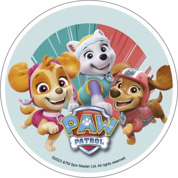Jedlý papír paw patrol Skye, Everest a Liberty - Modecor