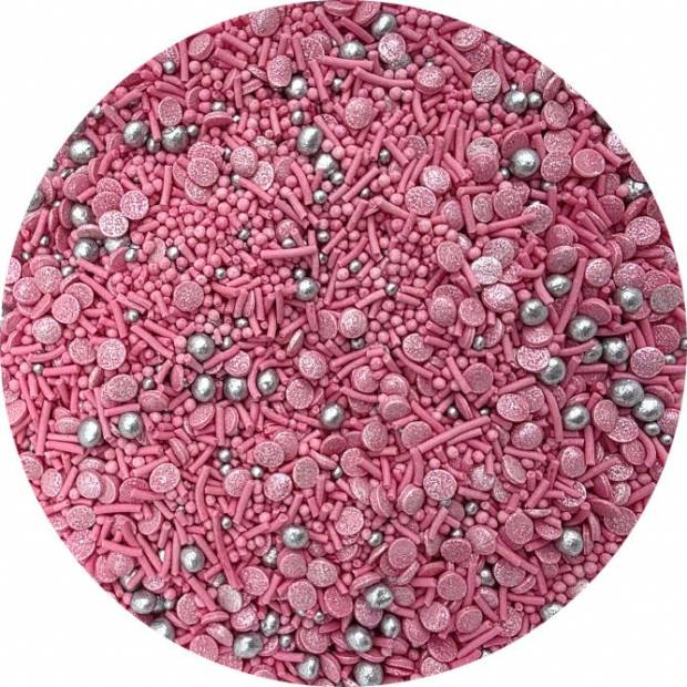 Cukrové zdobení Růžový mix 80g - I LOVE CAKES