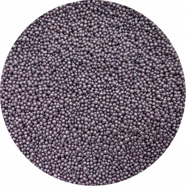 Cukrové perličky metalické fialové 2mm 80g - I LOVE CAKES
