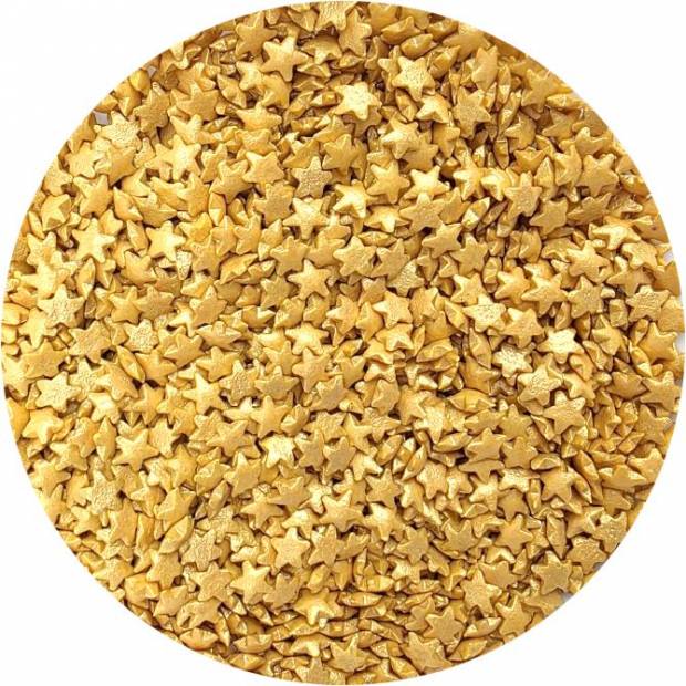 Cukrové zdobení zlaté hvězdičky 80g - I LOVE CAKES