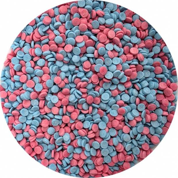 Cukrové zdobení Růžovo-modré konfety 80g - I LOVE CAKES