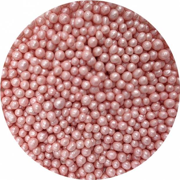 Cukrovo-rýžové perly modré perleťové 5 mm 80g - I LOVE CAKES