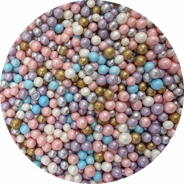 Cukrovo-rýžové perly pastelové mix 5mm 80g - I LOVE CAKES