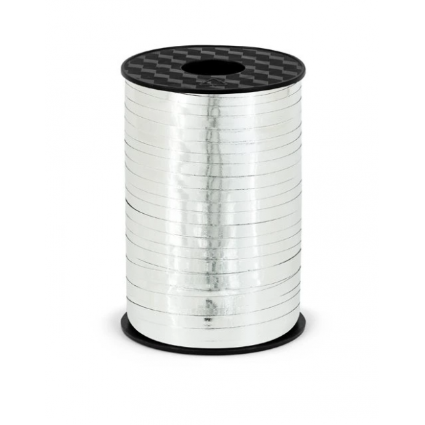 Stuha stříbrná 5mm/225m - PartyDeco