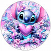 Jedlý papír Stitch se srdíčkem 19,5cm - Pictu Hap