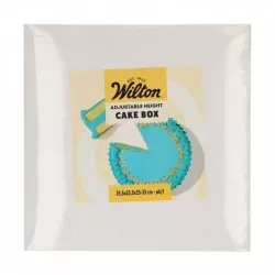 Dortová krabice bílá 25,5x25,5x25-33cm - Wilton