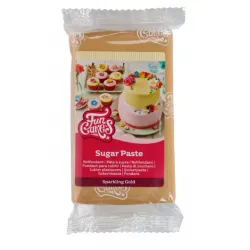 Potahovací hmota třpytivá zlatá 250g - FunCakes