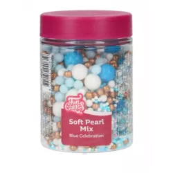 Cukrové zdobení perly -  modrá oslava 80 g - FunCakes