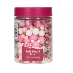 Cukrové zdobení perly-  růžová oslava 80 g - FunCakes