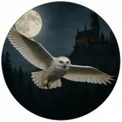 Jedlý papír Sova Hedvika letí nad lesem Harry Potter 19,5cm - Pictu Hap