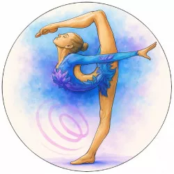 Jedlý papír gymnastka colour 19,5cm - Pictu Hap