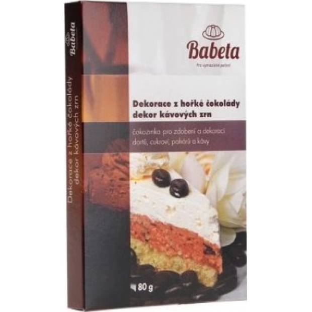 Dekorace kávová zrna hořká čokoláda 80g -