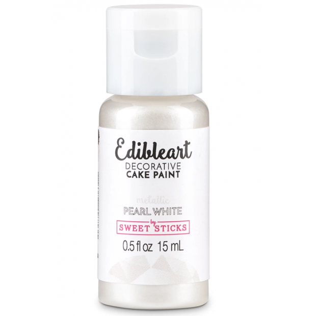 Metalická barva tekutá 15ml Pearl White - Sweet Sticks