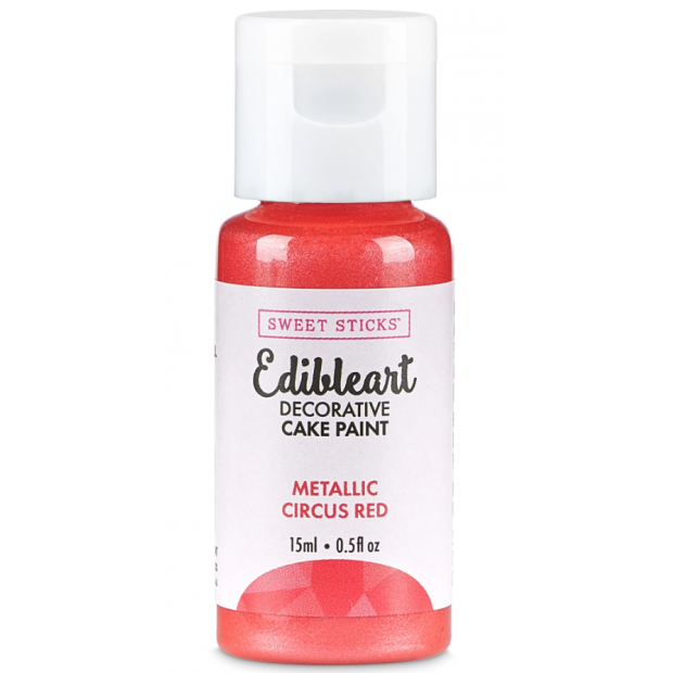 Metalická barva tekutá 15ml Circus Red - Sweet Sticks