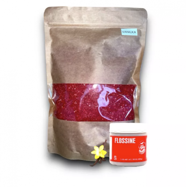 FlossArt Barevný super hrubý cukr - 1 Kg - Vanilka - Knapro