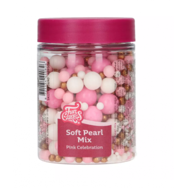 Cukrové zdobení perly-  růžová oslava 80 g - FunCakes