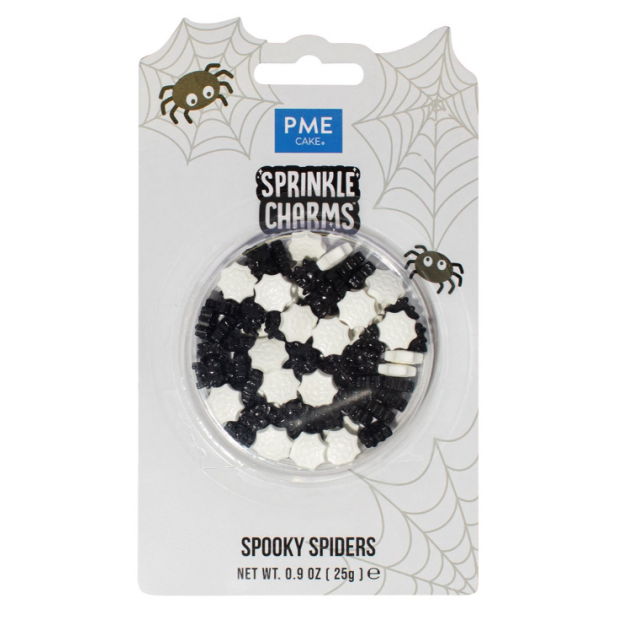 Cukrové zdobení pavouci 25g 17mm - PME