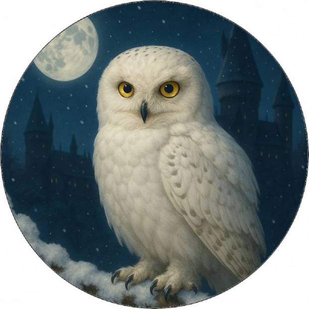 Jedlý papír Sova Hedvika v zimě Harry Potter 19,5cm - Pictu Hap