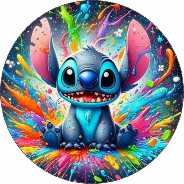 Jedlý papír Stitch a barvičky 19,5cm - Pictu Hap