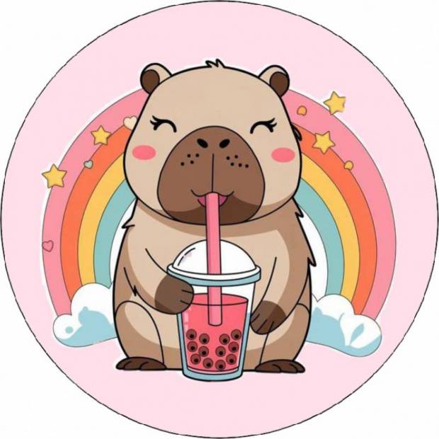 Jedlý papír kapybara a drink 19,5cm - Pictu Hap