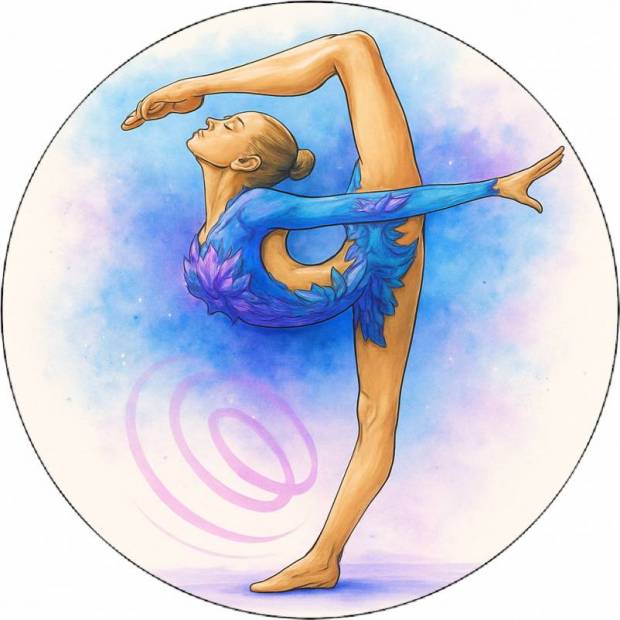 Jedlý papír gymnastka colour 19,5cm - Pictu Hap