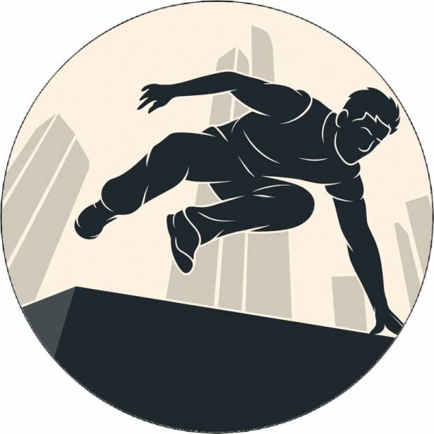 Jedlý papír parkour grafika ve městě 19,5 cm - Pictu Hap