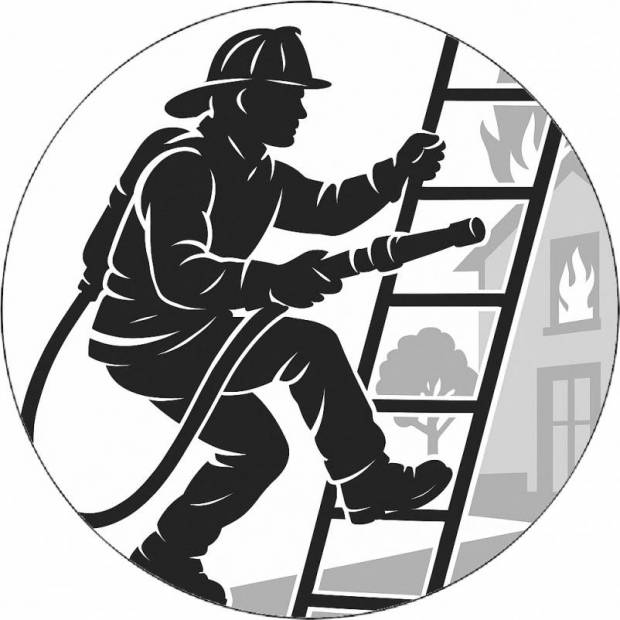 Jedlý papír hasič grafika 19,5 cm - Pictu Hap