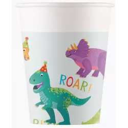 Papírové kelímky dinosauři 8ks 200ml - Procos