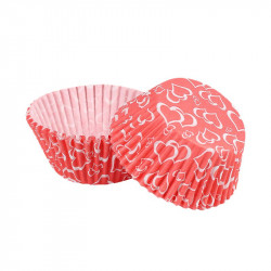 Cukrářský košíček srdíčka 50x30mm 50ks - Cakesicq