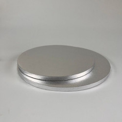 Dortová podložka 30cm stříbrná 12mm - Cakesicq
