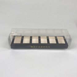 Krabička na 6 makronek, černá - Cakesicq