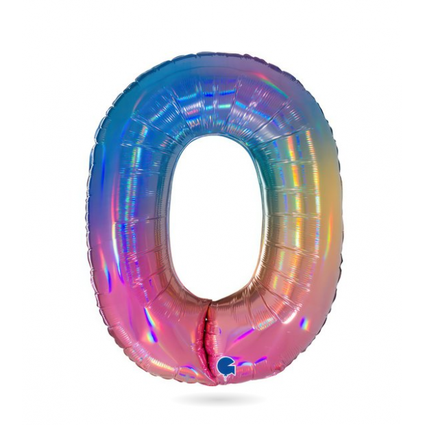 Nafukovací balónek číslo 0 duhový 102 cm - Grabo