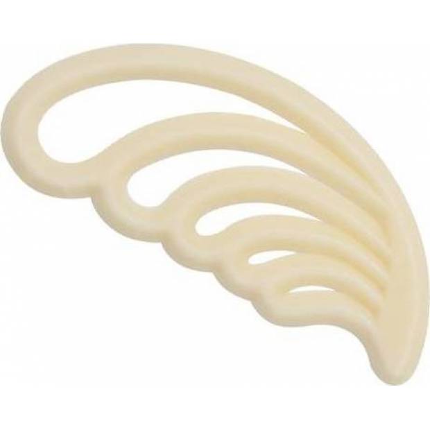 Čokoládová dekorace Feathers pírka bílá 5,4 cm (20 ks)