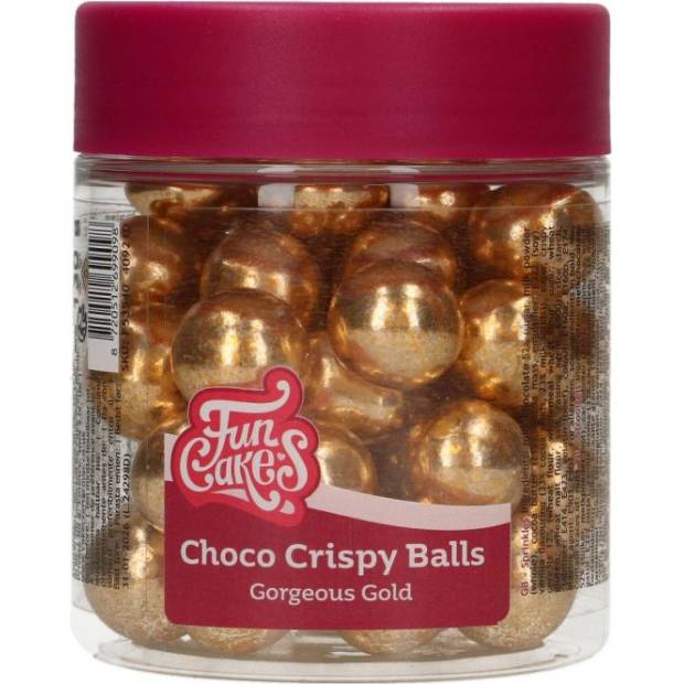 Čokoládové perly zlaté o15 mm 130g - FunCakes