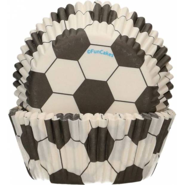 Papírové košíčky fotbal 48ks 5x3,2cm - FunCakes
