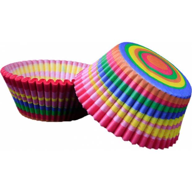 Cukrářský košíček duha 50x30mm 1000ks - Cakesicq