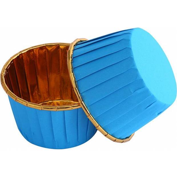 Košíčky na muffiny modré s pevným okrajem 50x39mm 100ks - Cakesicq