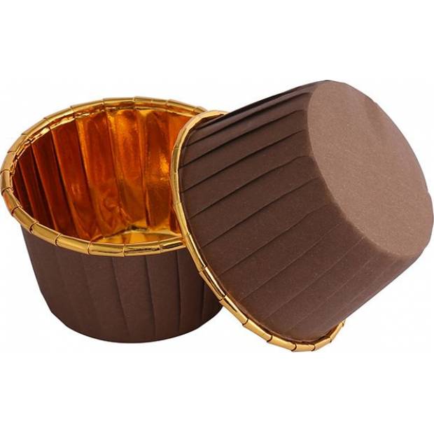 Košíčky na muffiny hnědé s pevným okrajem 50x39mm 100ks - Cakesicq