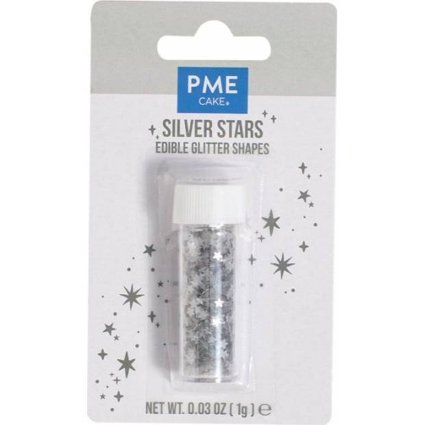 Jedlé konfety stříbrné hvězdičky 1g - PME