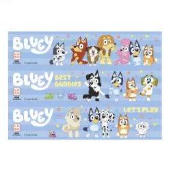 Dekorační pásky na dort z fondánového papíru Bluey & Bingo  14,8x21cm - Dekora